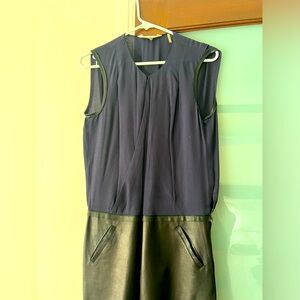 One piece Rebecca Taylor dress- leather skirt with silk top.
